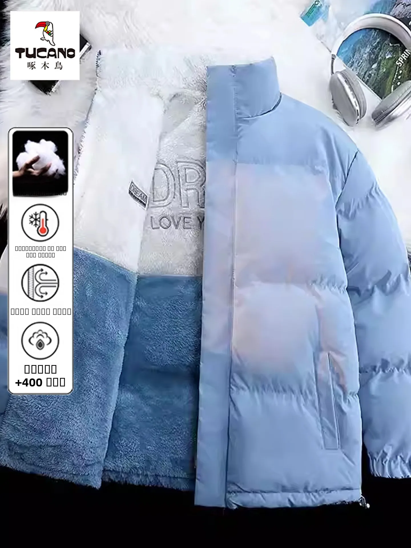 

Двусторонняя утепленная мужская куртка из флиса, теплая молодежная повседневная куртка на молнии с длинными рукавами из полиэстера