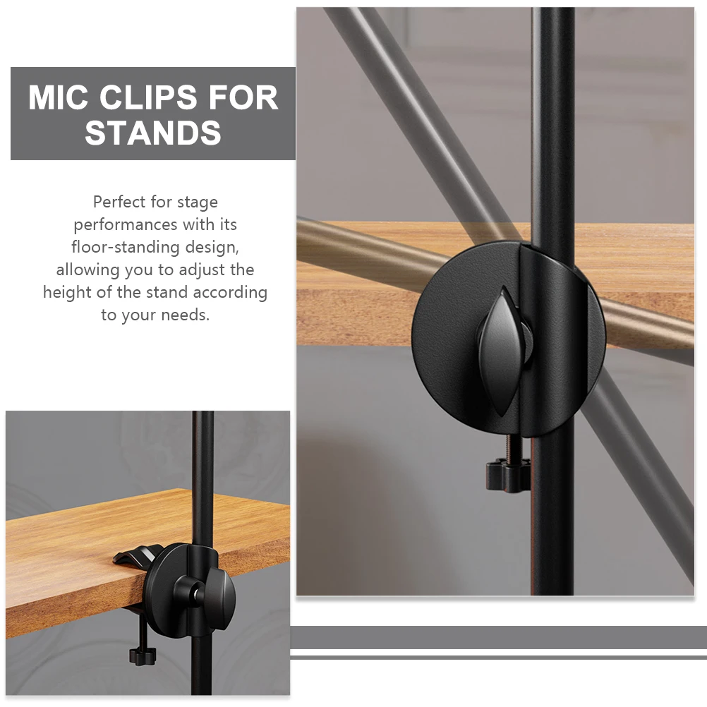 

Adjustable Microphone Clamp 15Mm Rotating Plate Ergonomic Knob For Stage Studio Events Microphone Arm Desk Mount