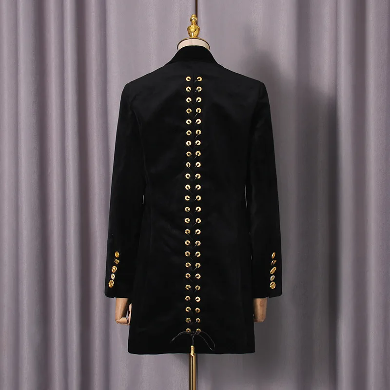 Żakiet damski ZOCI, średniej długości, z klapami, wiązany z tyłu, modny, elegancki, do biura, kurtka damska, nowość na zimę 2025.