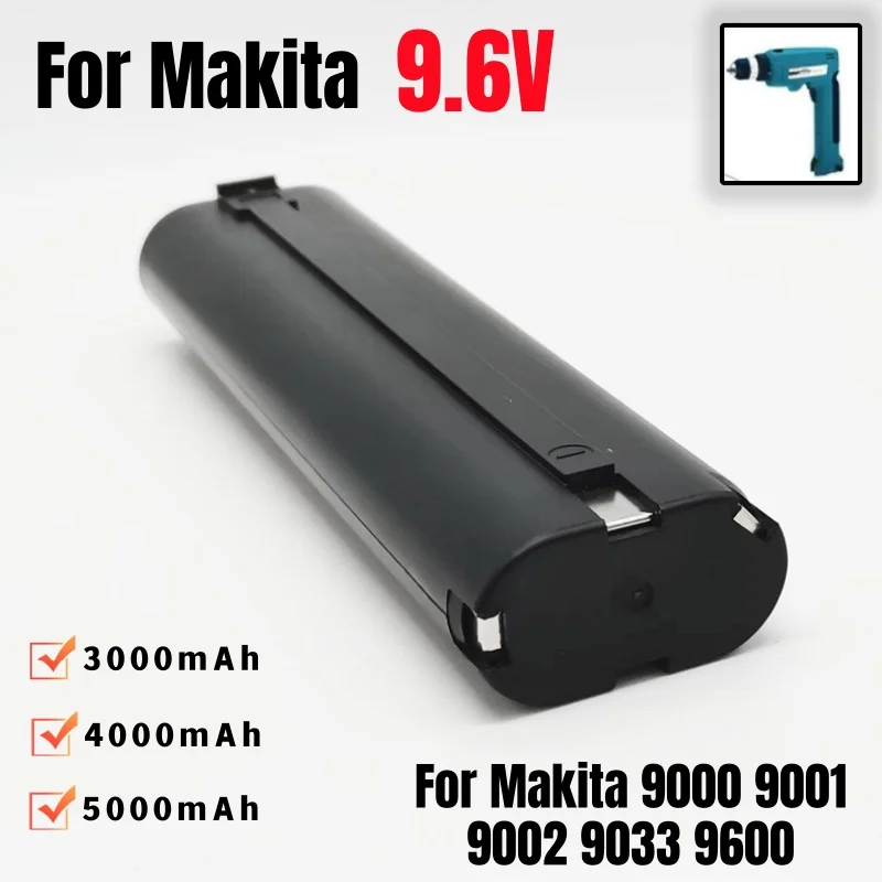 For Makita 9.6V 3.0Ah/4.0AH/5.0AH Ni MH Battery Replacement 9000 9000 902 9033 6095D 6096D 6093D 6012HD DA391D 5090D 4390D 5090D