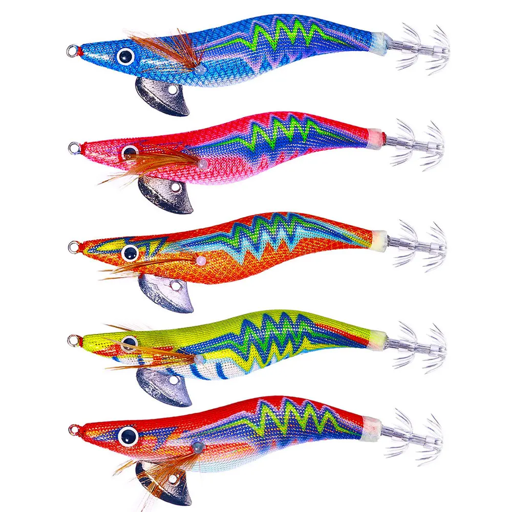 5 Stück/4 Stück Tintenfisch- und Sepia-Angelköder, leuchtender Tintenfisch-Jighaken, Oktopus-Köder, Tintenfisch-Meeresangelköder 2,5 3,0 3,5