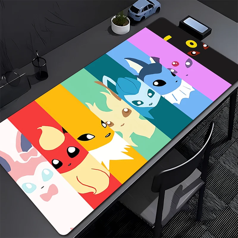 

Kawaii Mouse Pad Notbook P-Pokemon pc speed For e-sports players Office Laptop Computer Keyboard Pad Non Slip Desk Mat Mousepad