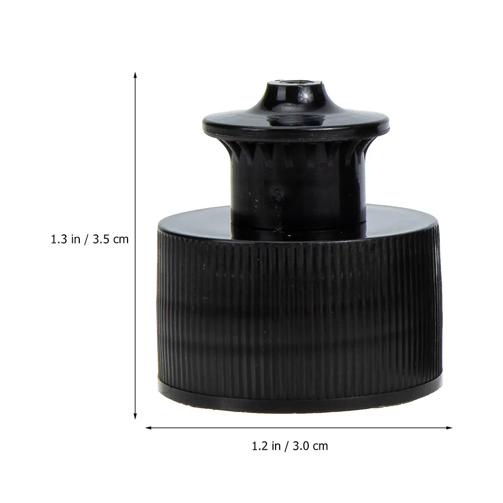 

10pcs 28/410 Black Hand-pulled Mineral Water Bottle Caps Spill-resistant Leak-proof Sports Replacement Tops Compact Size