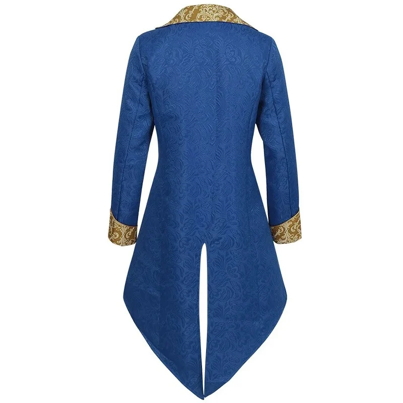 فستان طويل ذيل خندق معطف سهرة الزفاف سترة البدلة خمر الرجال فيكتوريا الأمير ديلوكس زي موحد هالوين سترة فاسق