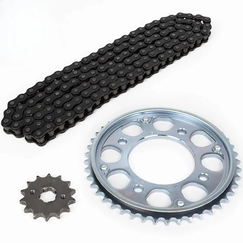 Motorcycle Transmission Front Rear Sprocket Chain 428H 132L 14T/45T for Honda XR CBF190R CBF190TR Crown and Pinion Chain Parts