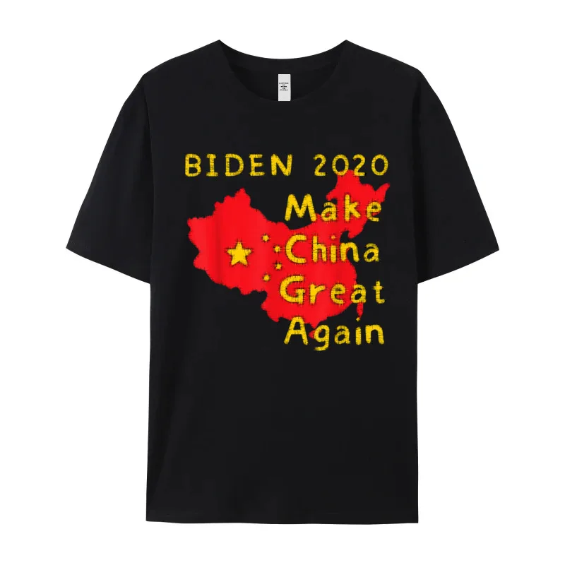 Tops & Tees BIDEN 2020 Make China Great Father Day Short Sleeve Combed cotton Round Collar Mens T Shirts Slogan Tops Shirt Funny