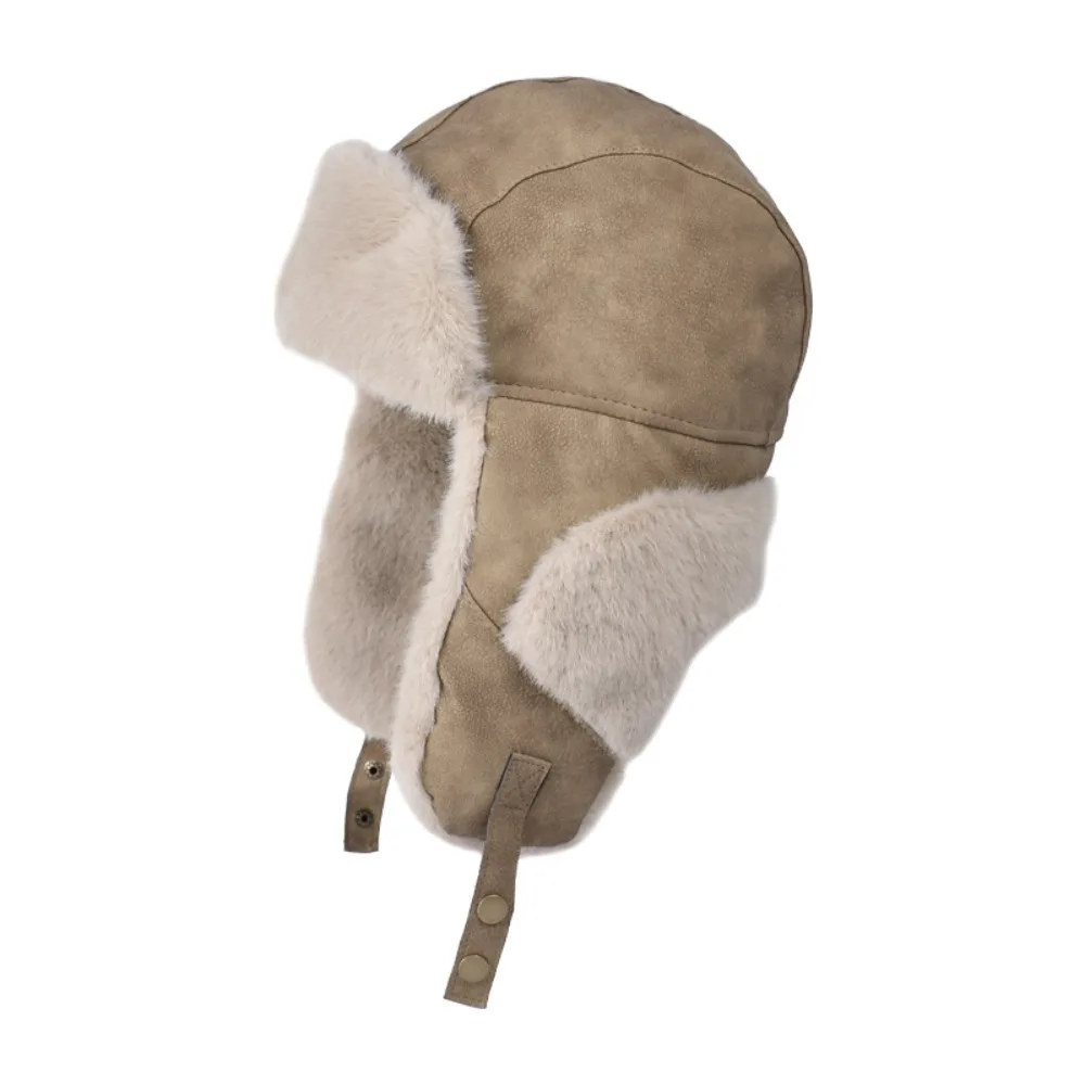 

Fashion Thickened Plush Ear Protection Hat cold-proof Windproof Ski Hat Fleece lining Soft Warm Hat For Women Men