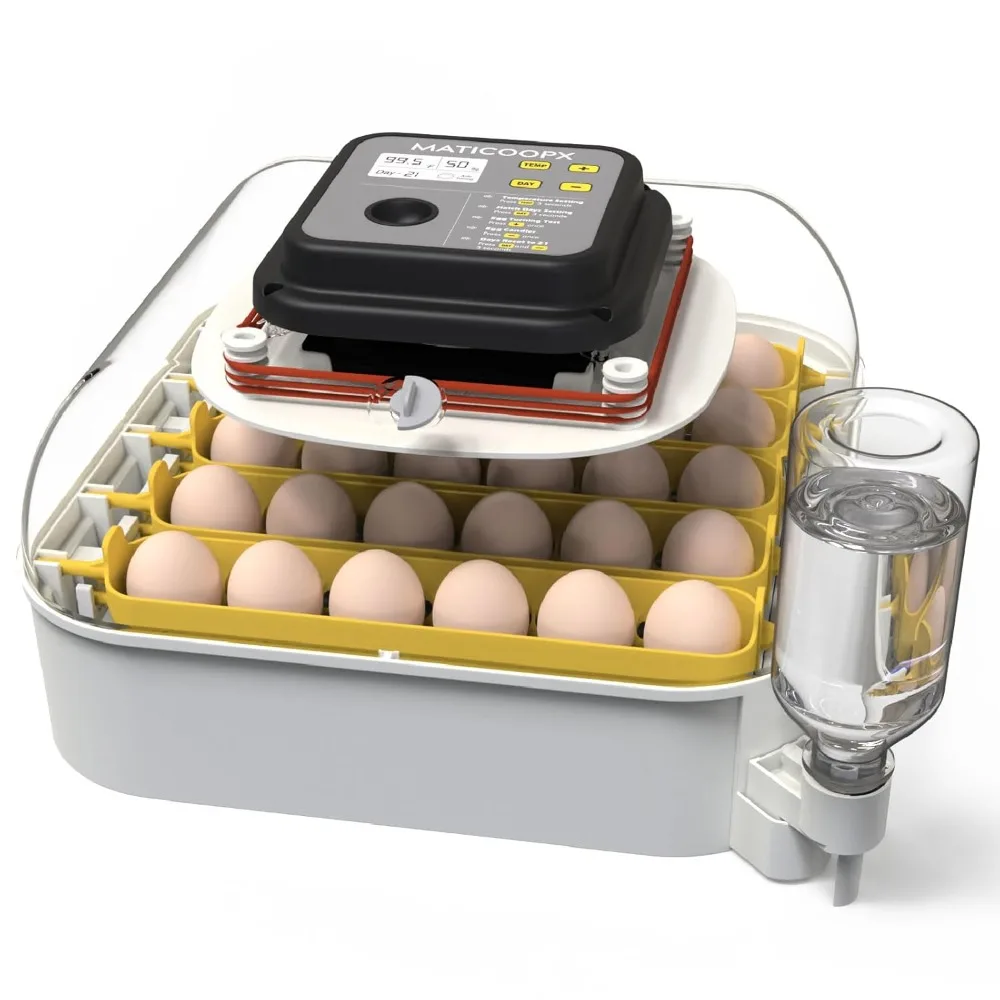 

Automatic 30-Egg Chicken Hatching Incubator with Humidity Monitor, Egg Candler, and Egg Turner