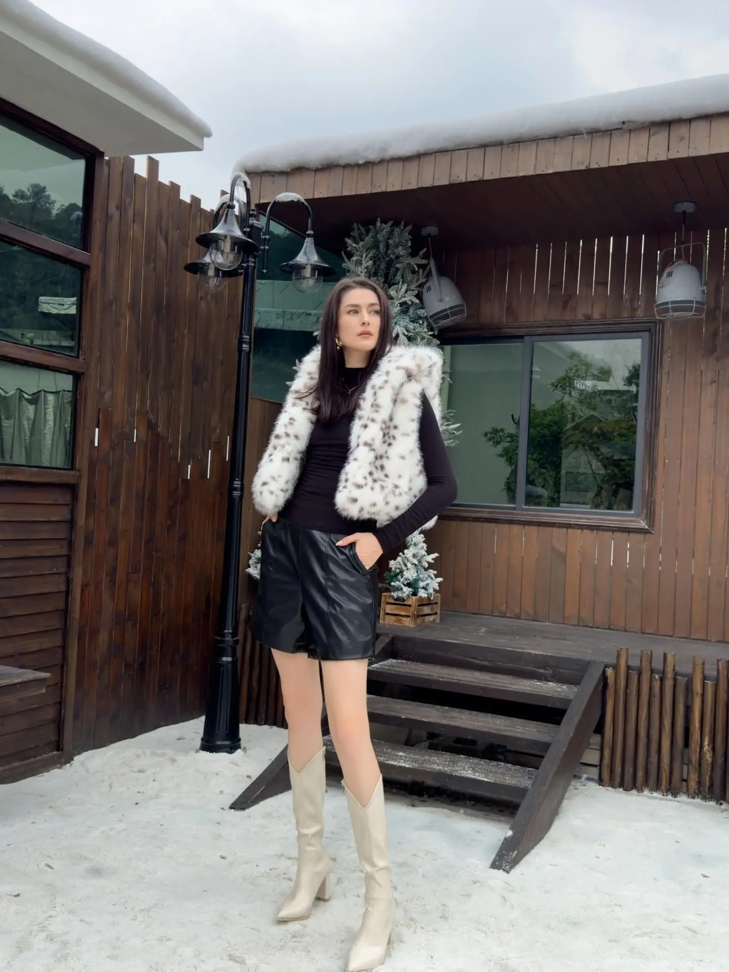 

loween Role Costume ort Hat Jaet Leopard Print Color Vest Outerwear Women's Faion Outerwear Long Sle