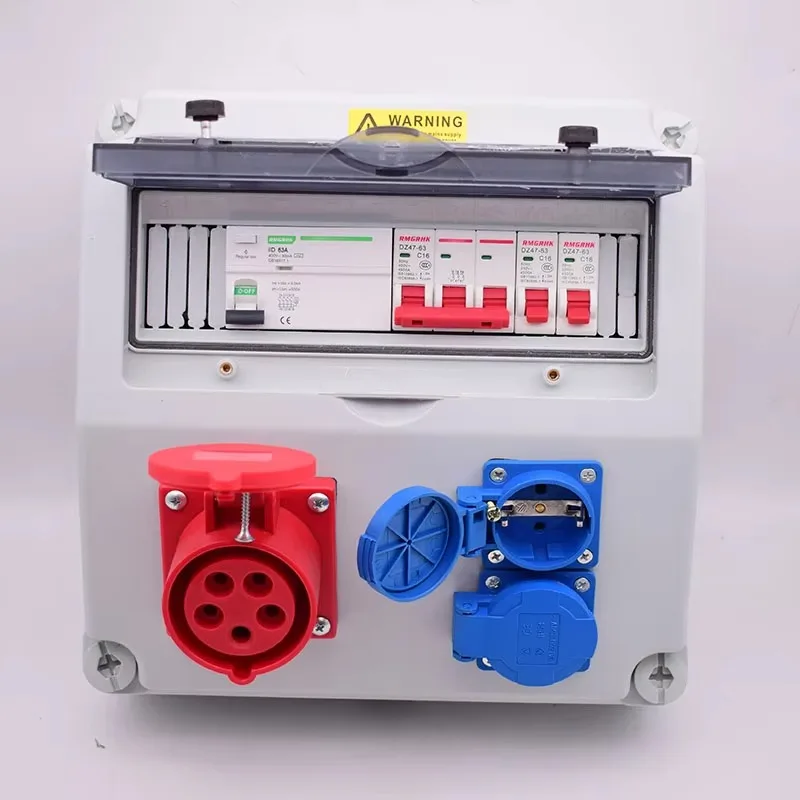 New Industrial ABS IP44 Waterproof 450V 3-Socket Socket Box/Control Box/Power Distribution Enclosure