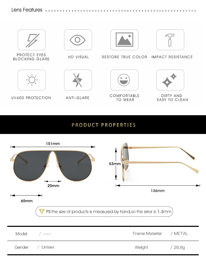 Vintage Übergroße Farbverlauf-Sonnenbrille aus Legierung für Damen Neue Modische Rosa Elegante Sonnenbrillen Retro Sexy Shades Outdoor UV400 – Detail 11
