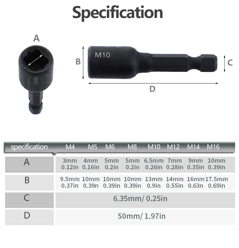 12pcs/16pcs Tap Socket Adapter Set M4-M16 Alloy Steel Metric Screw Tap 1/4 Inch Hex Shank Machine Tap Socket Hand Tools