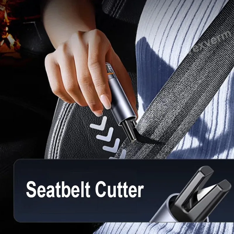 Auto Window Glass Breaker Car Seatbelt Cutter Tungsten Steel Tip Emergency Safety Hammer Rescue Safety Break Hammer view 2