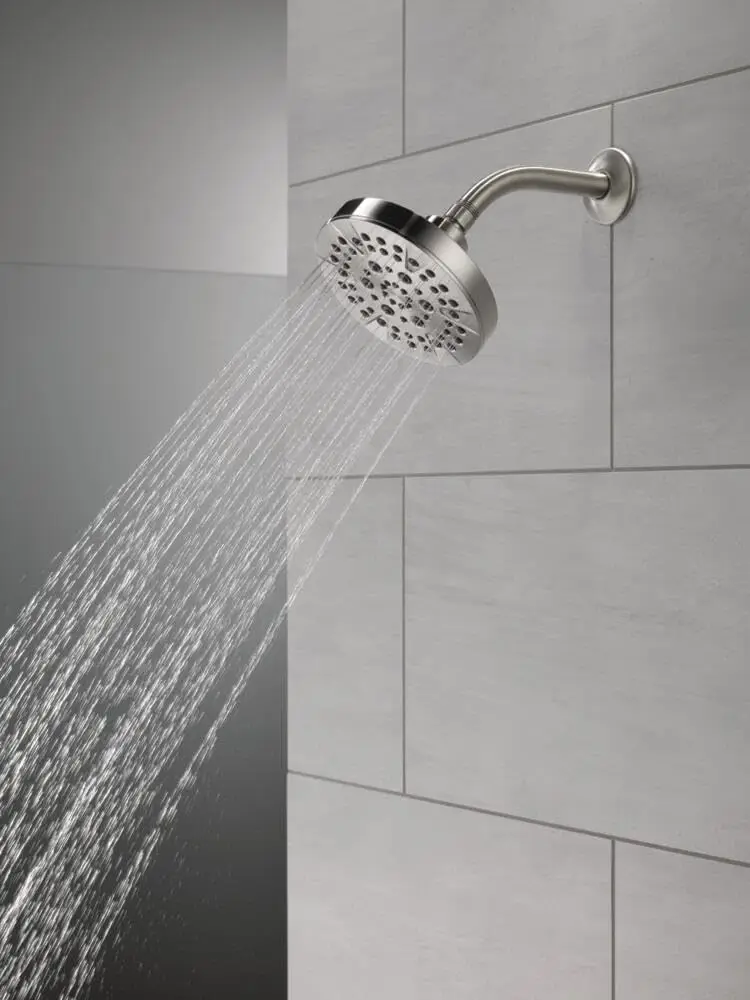 High Pressure 6-Setting Chrome Shower Head with 1.75 GPM Flow Rate and Easy-Clean Design