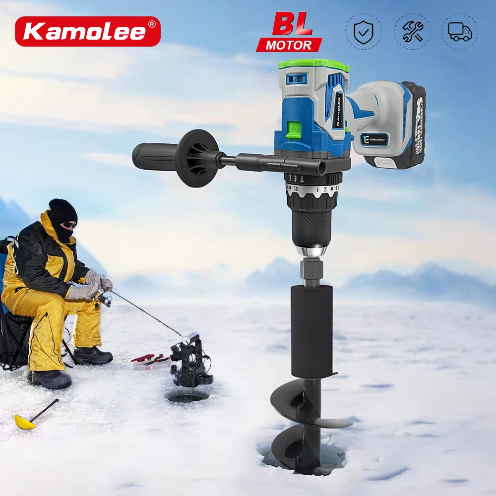 Kamolee 13MM Brushless Electric Impact Drill Cordless Screwdriver Lithium Battery Charging Hand Drill For Makita 18V Battery
