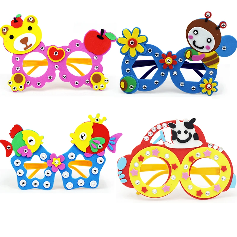 5pcs eva diamant brille brille knutselen spulle tjes voor kinderen kreative kinder spiel räume party bevorzugungen zum geburtstag
