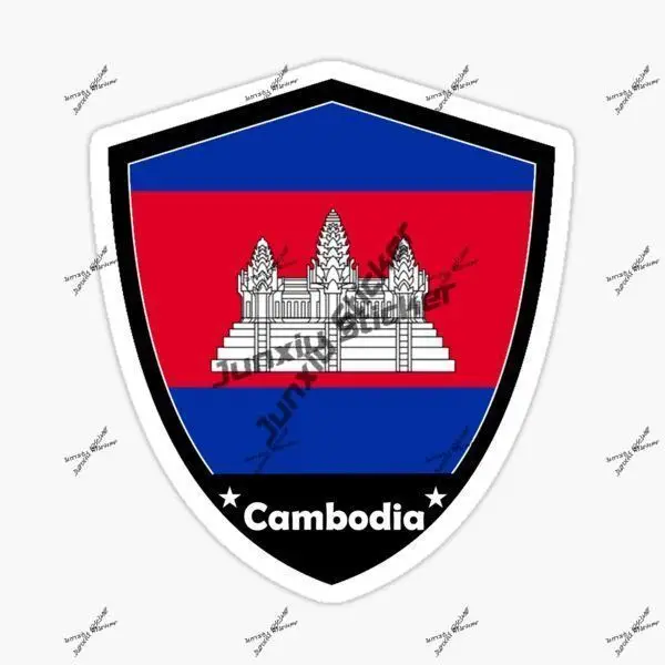 

Cambodia Decal Cambodia Flag Badge Sticker PVC Accessories Cover Scratches Decoration Vinyl Stickers for Car SUV Bumper Exterior