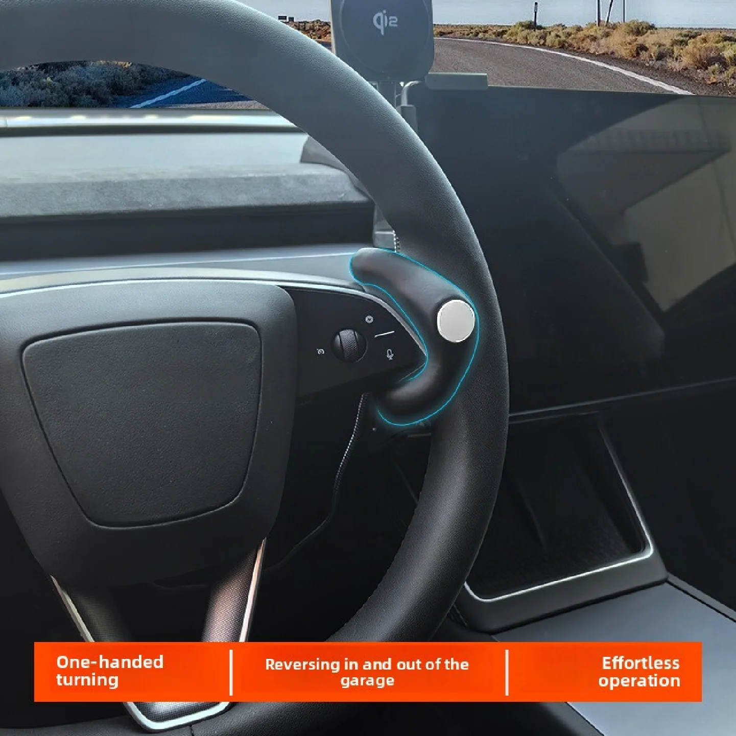 2026 New Steering Wheel Spinner Knob for Tesla Model 3 Highland Model Y Juniper YL 2025-2026 One Hand Driving Aid - view 3