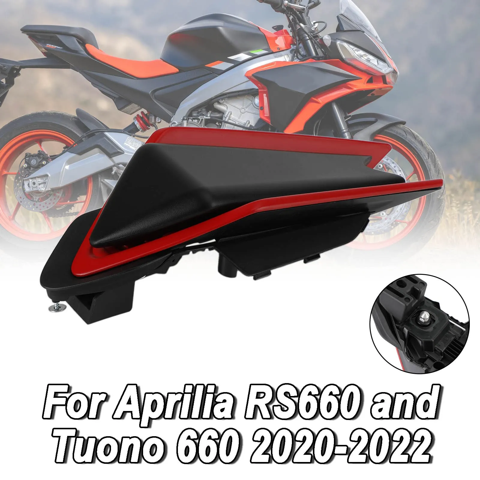 Areyourshop-Couvercle de Carénage de Capot Arrière, Rouge et Noir, pour Aprilia RSconfid RSV4 Tuono 660 2020 2021 2022