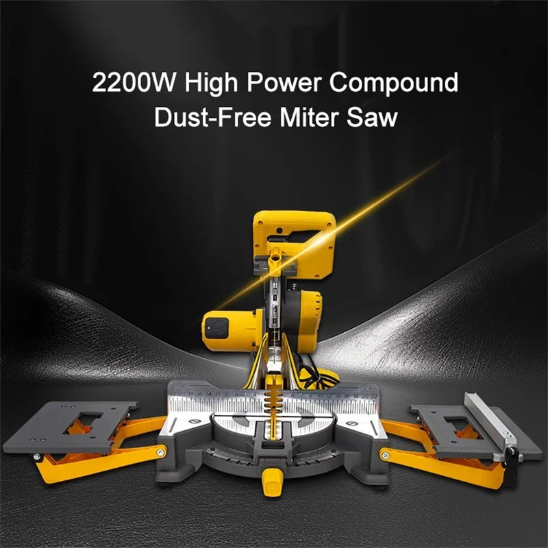 Custom Logo CBMS255M All-in-One Aluminum Cutting Compound Saw Dust-Free Electric Miter Sliding Table Saw for Wood for Home