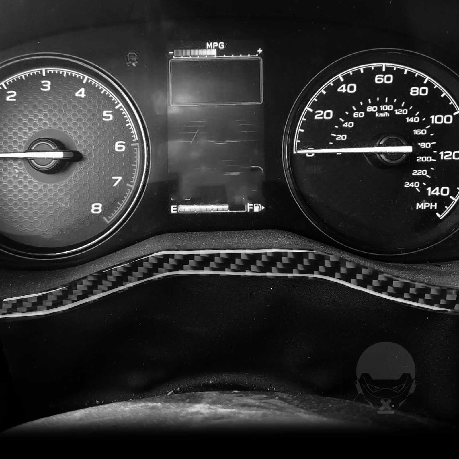 Real Soft Carbon Fiber For Subaru Forester 2019-2024 Car Speedometer Frame Trim Customizable Car Sticker Interior Accessories
