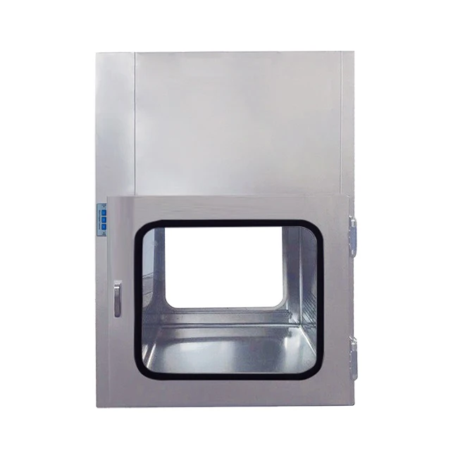 Lab Industrial Intelligent Transfer Window Electronical Interlock System Low Noise Air Flow Pass Box for Clean Room Air Cleaning