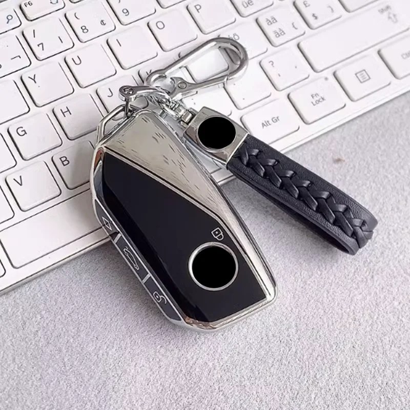 Tpu for BMW 5 Series I5 525 530li 7 735i 740Li X7 X1 U11 2023 I7 G07 LCI XM Remote Car Key Case Cover Fob Keychain Accessories