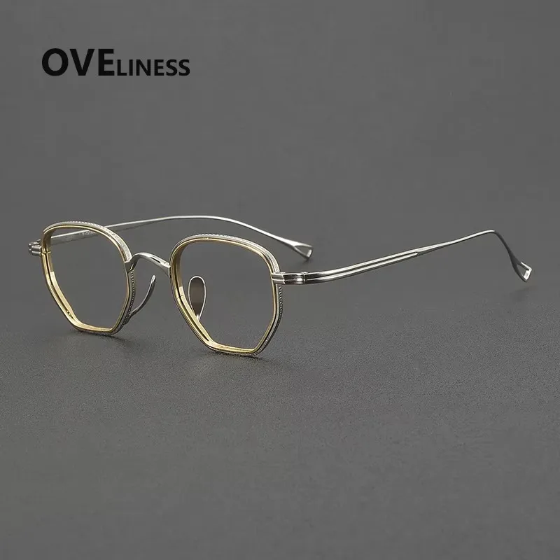 

Оправа для очков из чистого титана, квадратная, для мужчин и женщин, японское высококачественное производство.