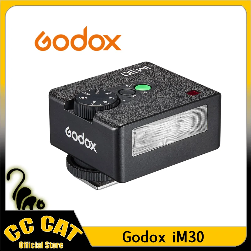 Godox Im30 Manual Flash Light Mini Portable Flash For Various Camera Models Output Levels 1/64 To Full Outdoor Custom Gifts