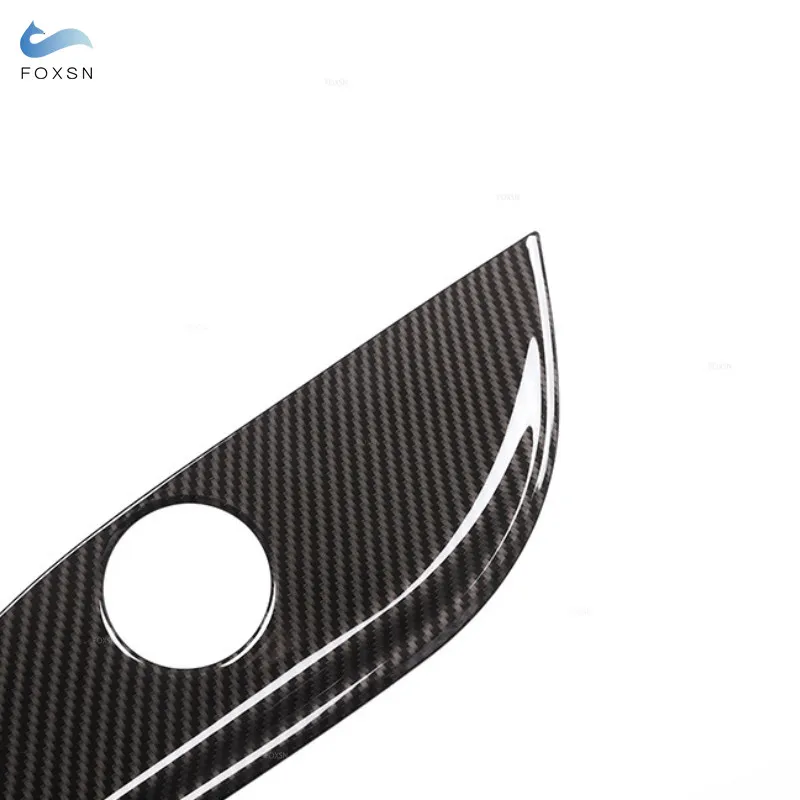 For Mercedes Benz E C GLC GLS Class W212 W205 Carbon Fiber Texture 2pcs Car Interior Seat Adjust Panel Switch Button Cover Trim