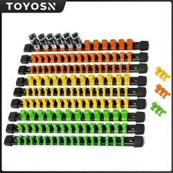 ABS Socket Organizer, 1/2 inch, 3/8 inch and 1/4 inch Drive Socket Rail Holders Heavy Duty Socket Racks Yellow Green orange