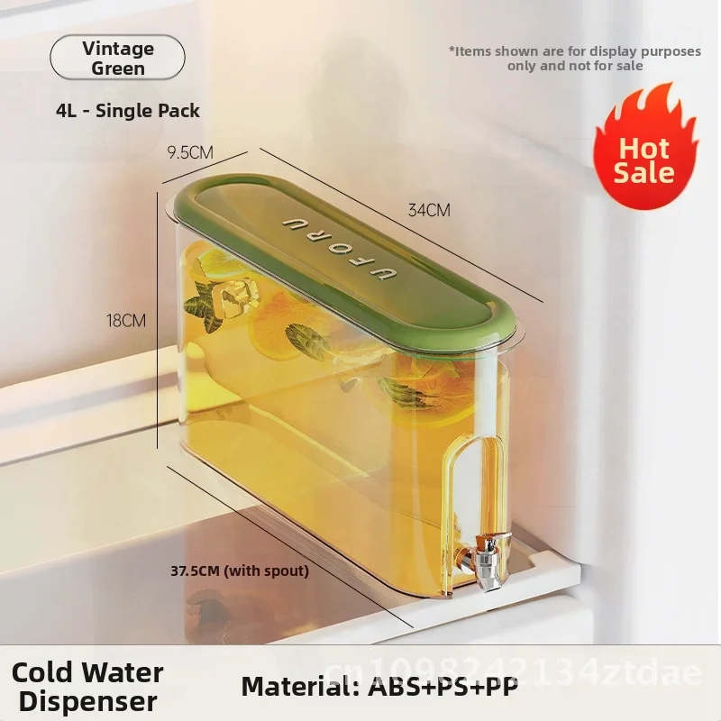 

Холодильник большой емкости, чайник для холодной воды с краном, бытовая герметичная бочка для напитков, пищевой пластик для сока и воды