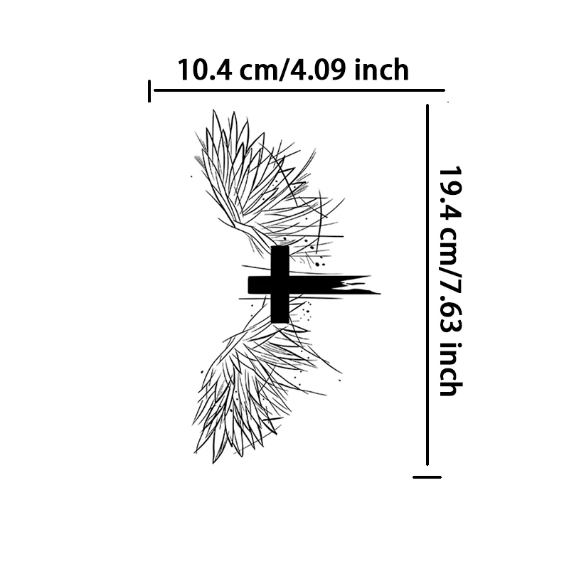 男性のための健康的な入れ墨のステッカー,セクシーなライン,天使,クロス,背中,防水,一時的,ヒップホップ,安いアート,y2k