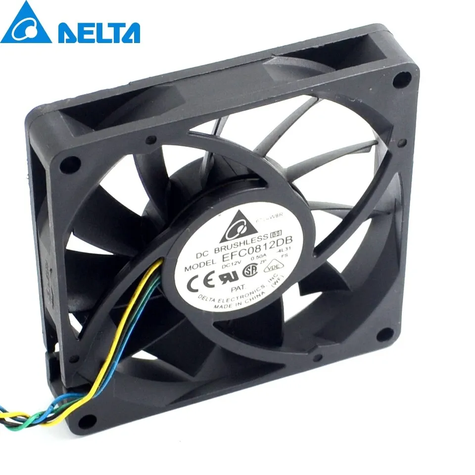 1 sztuk 8CM 80MM 8015 8*8*1.5CM 80*80*15MM 12V 0.5A 4-wire wentylator PWM EFC0812DB wentylator chłodzący dla Delta