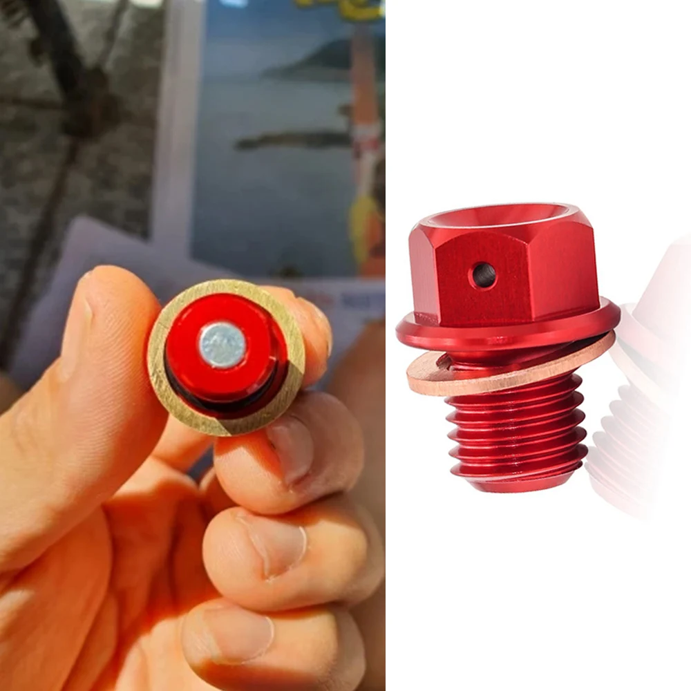 

1pc Motorcycle M12xP1.5 Sump Drain Nut Screw Bolt Magnetic Engine Oil Drain Plug Motorbike Accessories for Honda Kawasaki Yamaha