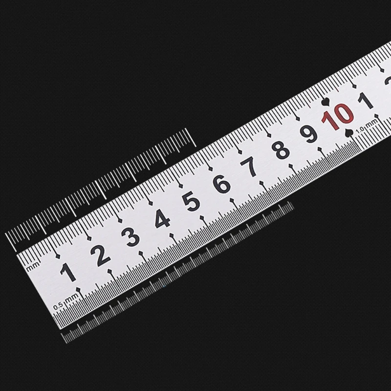 Stainless Steel Ruler Set with Inch & Metric Graduation Double Sided Metal Ruler