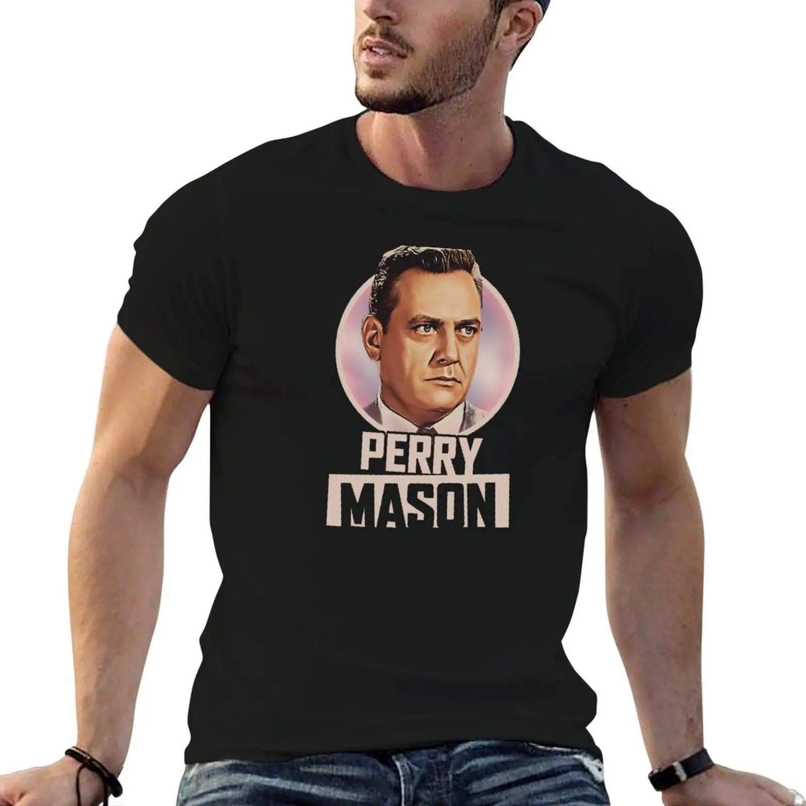 Perry Mason T-Shirt Basic Short Sleeve T-Shirt for Men