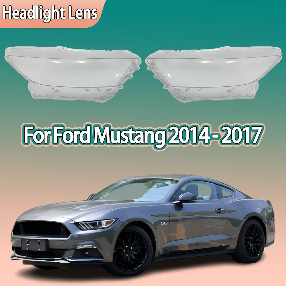 

Для Ford Mustang 2014 2015 2016 2017, крышка передней фары, линза для фар, прозрачный корпус из плексигласа, замена оригинального абажура