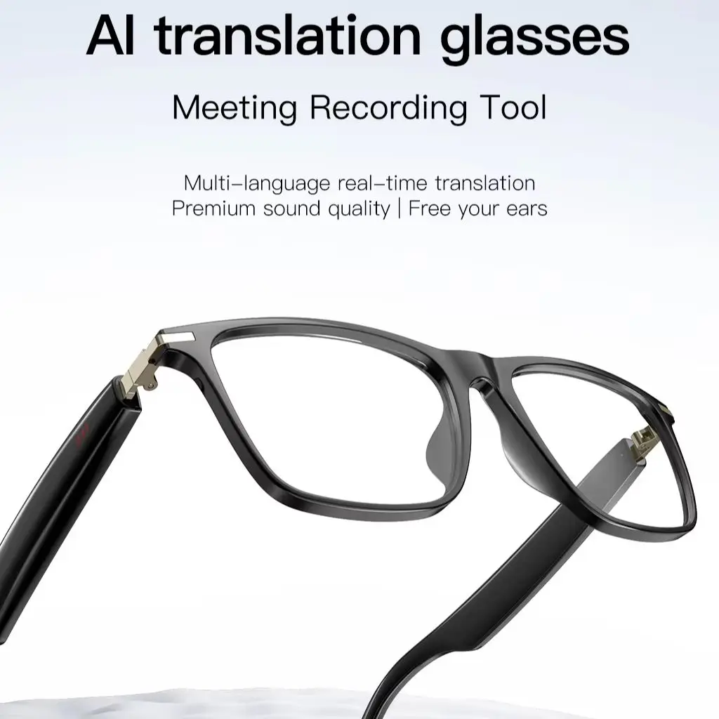 

M01PRO AI Translation Glasses Bluetooth 5.3 Audio Recording Voice Assistant Music Touch Control for Calls