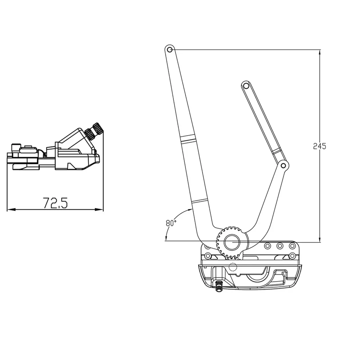 Multi-use Gear Manual Casement Window Opener, Dual Arm Crank Handle Window Operator, Heavy Duty Casement Window Opening Hardware