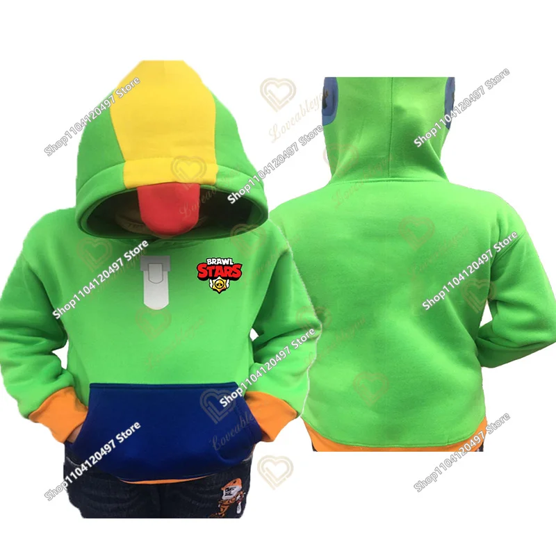 Cosplay Costumes Hoodie 2026 Splicing with Hoode Printing Red Hoodies with Male /female Brawl Stars Leon Logo for Every Day