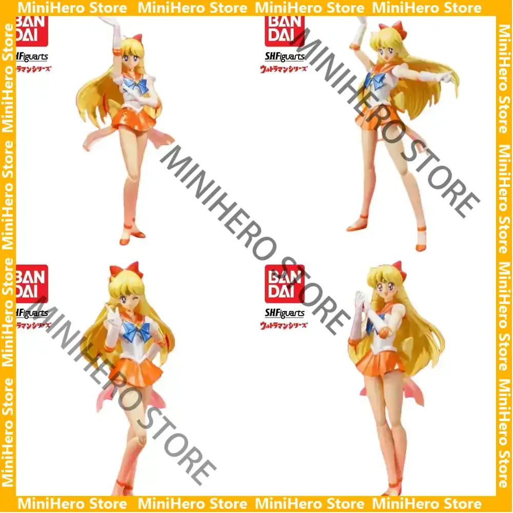 

В наличии Оригинальный Bandai S.H. Коллекционная фигурка Айно Минако из аниме «Сейлор Мун» в масштабе 1/6, PVC