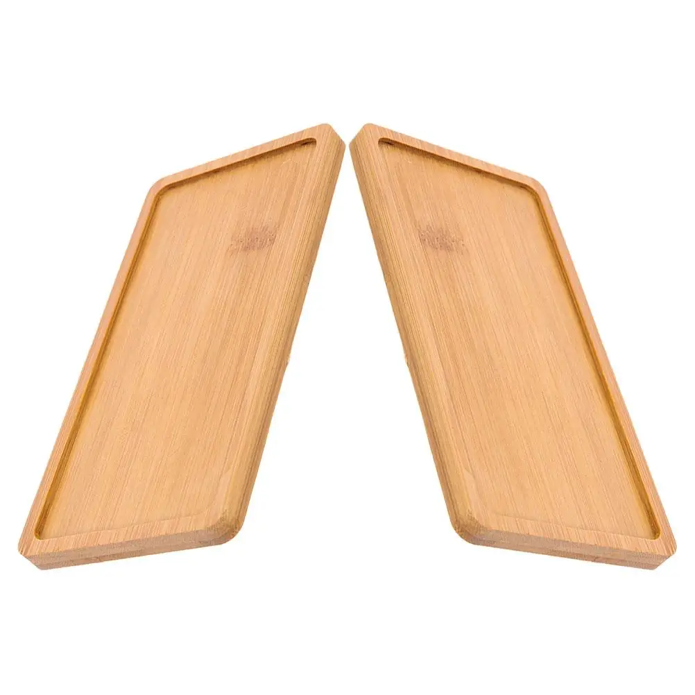 2 Pcs Flower Pot Tray Plant Drainage Saucer for Indoor Plants Bamboo Support Planter Trays Drip