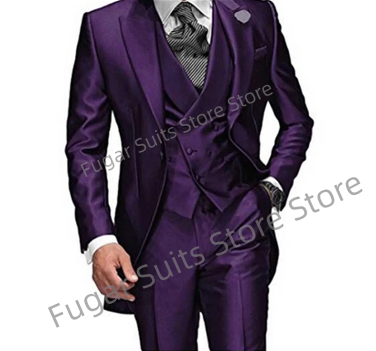 

Business Black Wedding Mens Suit Custom Slim Fit Single Breasted Groom Tuxedos Formal Prom 3 Pieces Sets Trajes Be Hombre