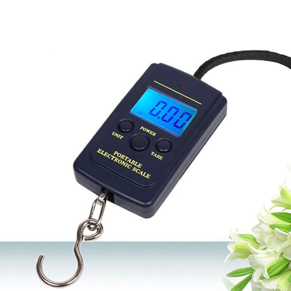 40kg x 10g Mini Hook Scale Portable Precision Electronic Sale for Fishing Luggage Travel Weighting Hanging Kitchen Weight Tool