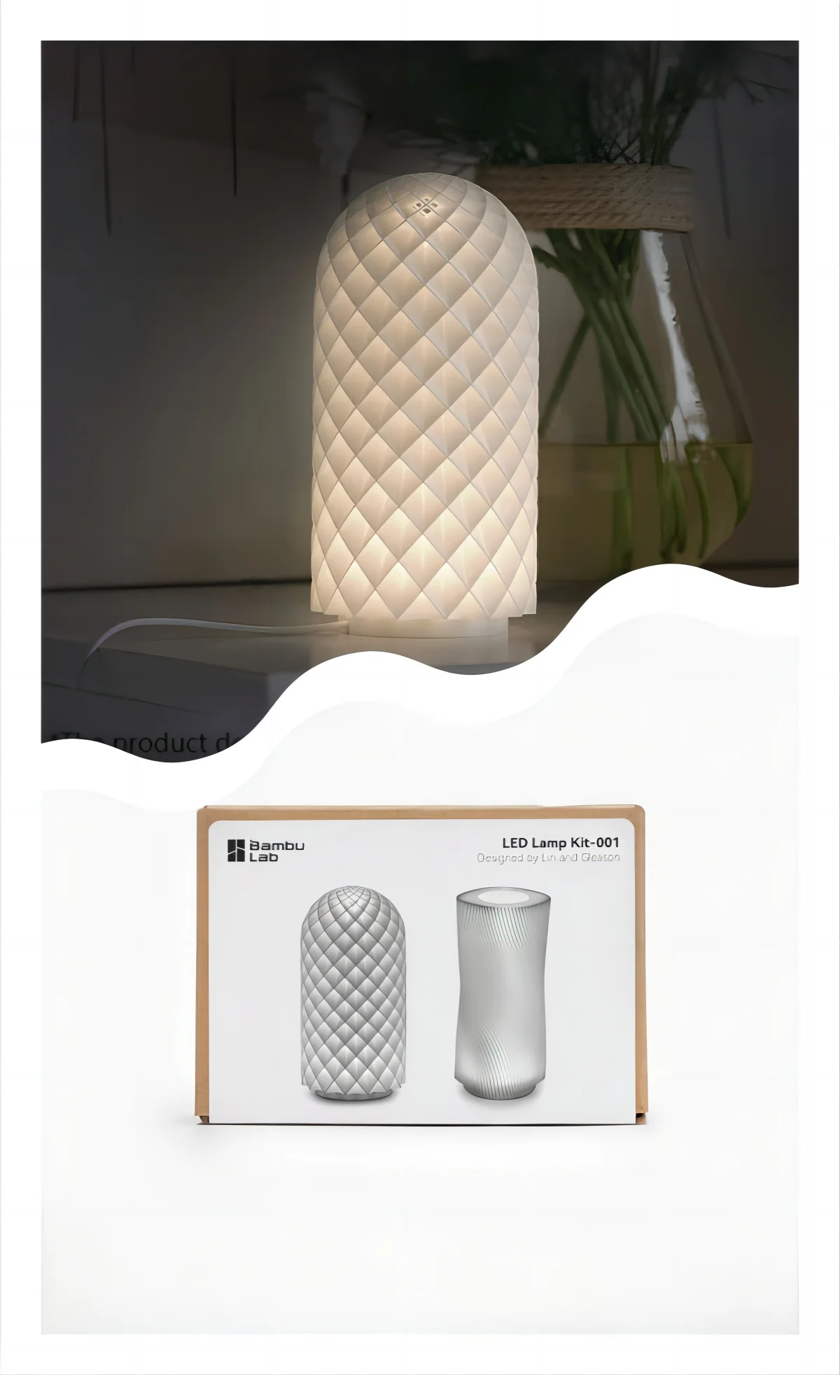 Original Bambu Lab 3D printing creative model component Tuozhu LED light series LED light series 3D printing DIY creative light