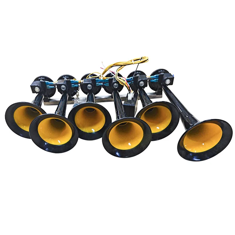 12V 24v small air horn cute melody latest 6 tube with remote control car music