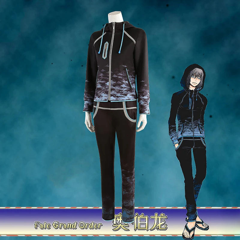 FGO Cos Oberon Cosplay for Anime fate Costume Cool Unhappy Summer Daily Hooded shirt customize Halloween New Outfit A