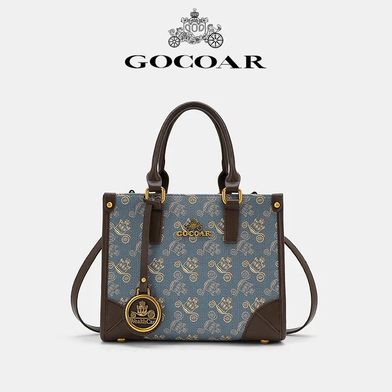 

Новинка 2026 года: Сумка-тоут и кроссбоди Tongqin в стиле ретро, класса люкс, с классическим узором «лошадь и повозка»