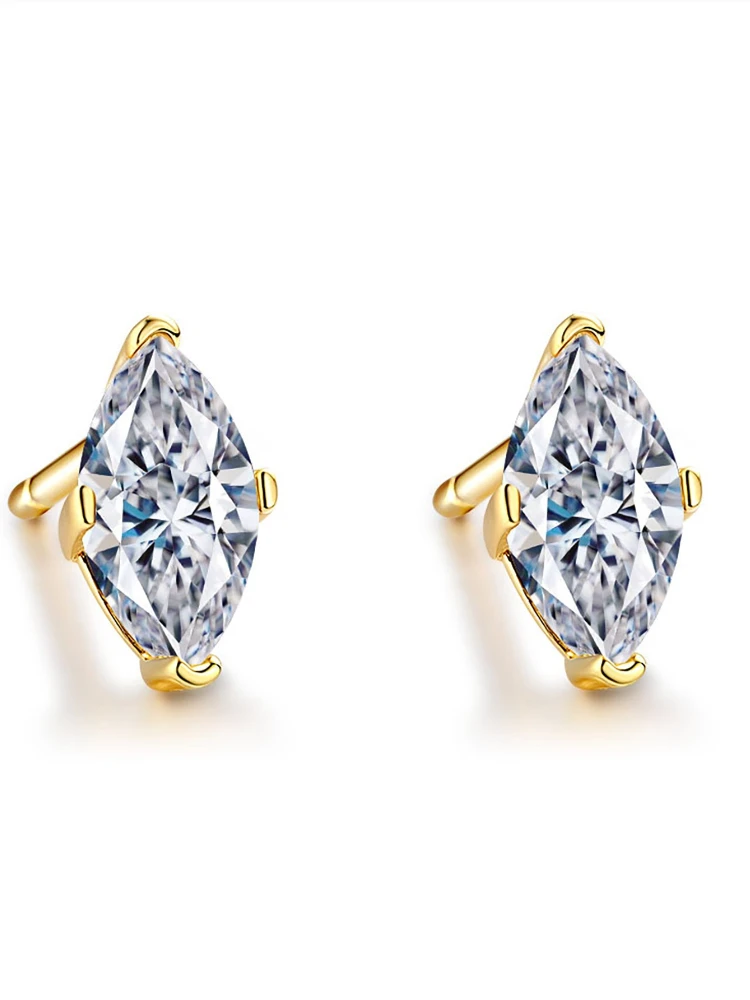 Elegante, schlichte 0,5ct Moissanit-Diamant-Marquise-Ohrringe für Damen, Hochwertiger Modeschmuck für Jubiläumsfeiern – Detail 5